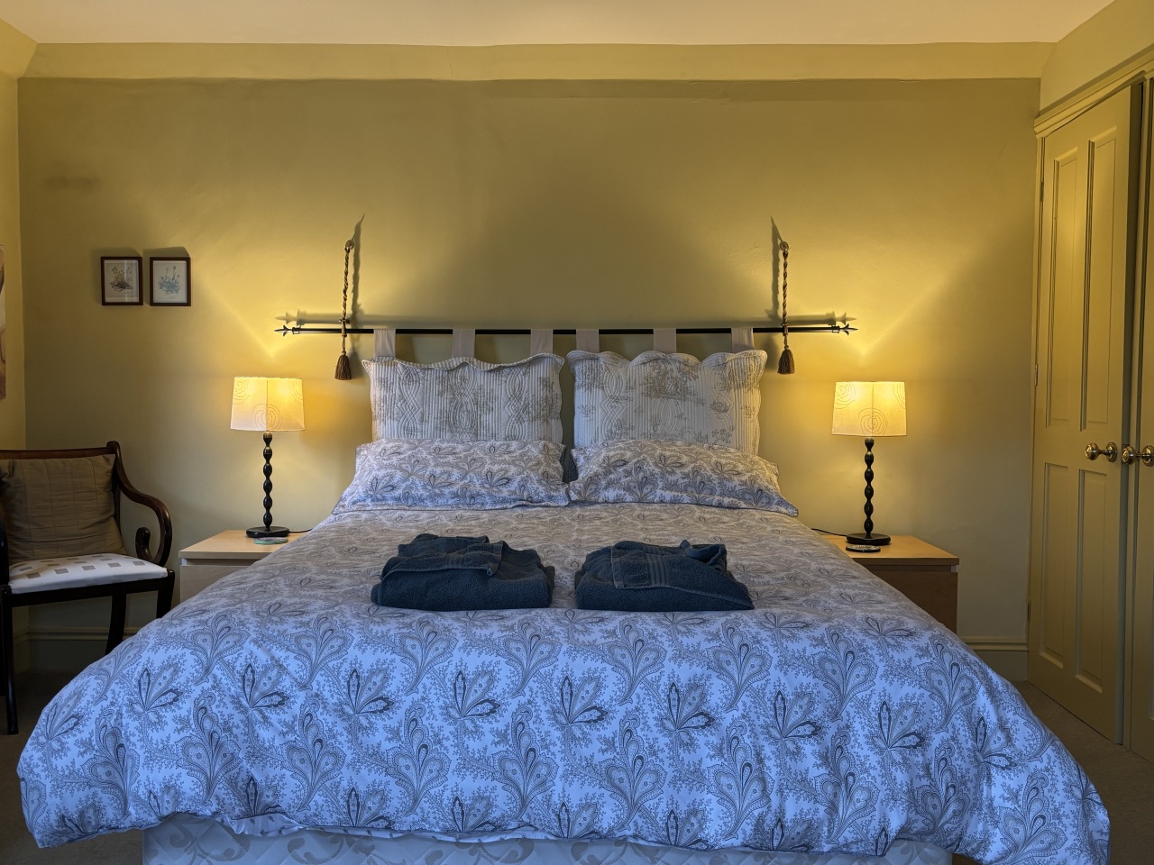 Guest bedroom at Thorpe Green House